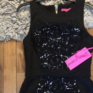 Betsey Johnson black lace dress